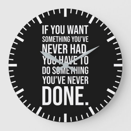 Do Something Never Done _ Gym Hustle Success Large Clock