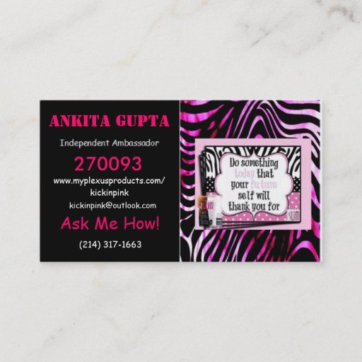 Customizable Do Something Today Plexus Business Cards
