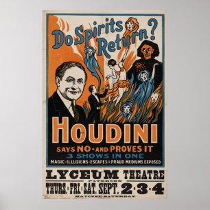 Do Spirits Return? Houdini Says No [1909] Poster