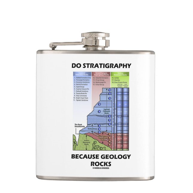 Do Stratigraphy Because Geology Rocks Grand Canyon Hip Flask (Front)