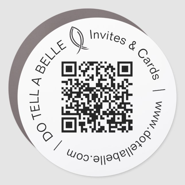Do Tell A Belle Business Round Car Magnet (Front)