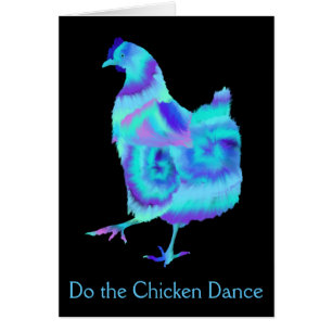 Do the Chicken Dance Funny Colourful Artsy Hen Art Cards