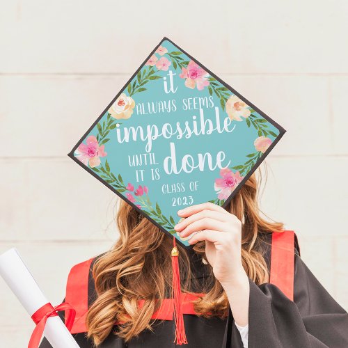 Do the Impossible  Custom Class Year Graduation Cap Topper
