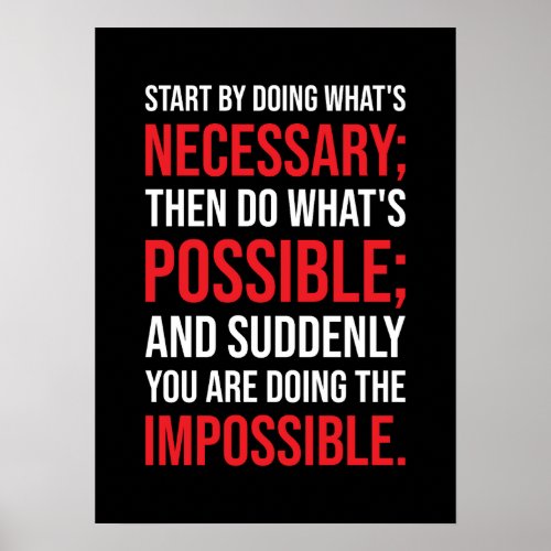 Do The Impossible Gym Hustle Success Motivation Poster