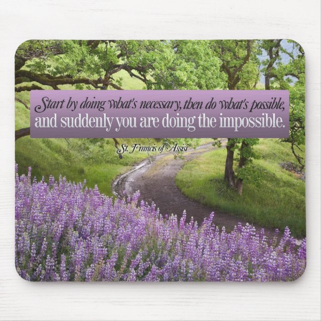 Do the Impossible Motivational Quote Mousepad (Front)