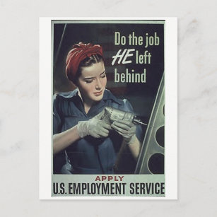 "Do the job HE left behind" Postcard