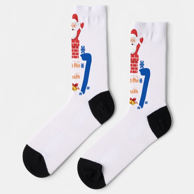 Do The Math 67 Meme Christmas Socks (Left)