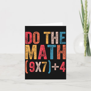 Do The Math 67 Meme Funny 6 7 Six Seven Men Women Card