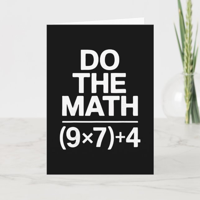 Do The Math 67 Meme Funny Sarcastic Humor  Card (Front)