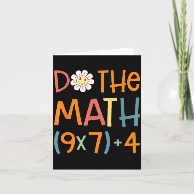 Do The Math 67 Meme Funny Six Seven Math Teacher S Card (Front)