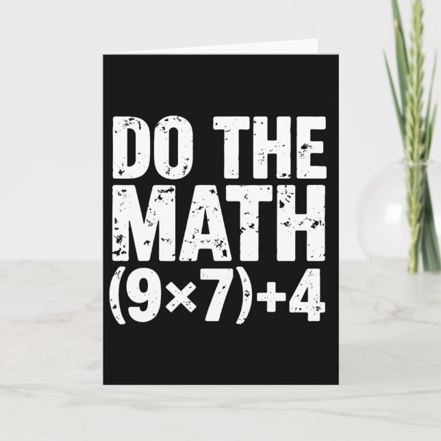 Do The Math 67 Meme Funny Six Seven Teacher  Card (Front)