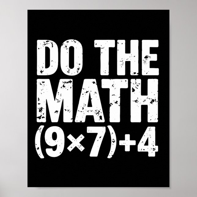 Do The Math 67 Meme Funny Six Seven Teacher  Poster (Front)