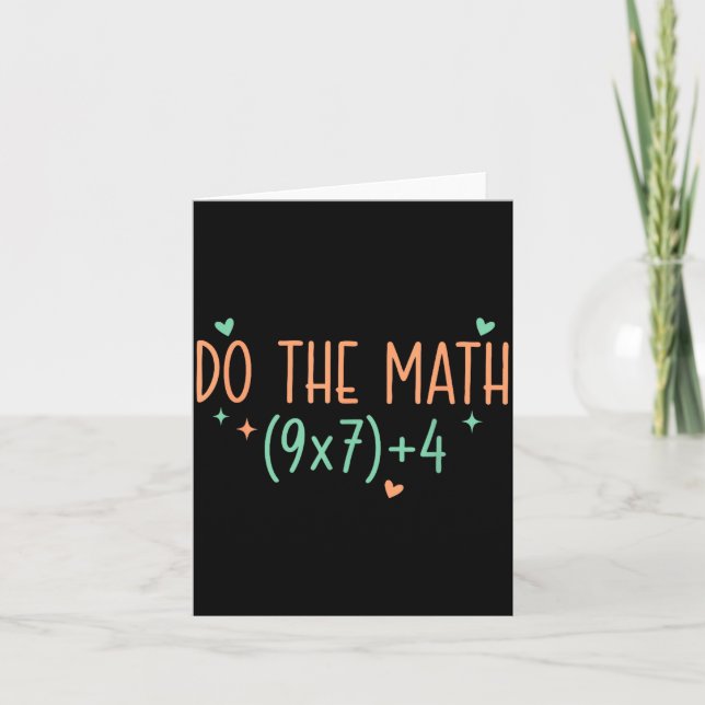 Do The Math 67 Meme Six Seven Card (Front)