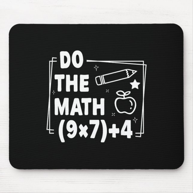 Do The Math Christmas Funny 67 Meme Pemdas Teacher Mouse Pad (Front)