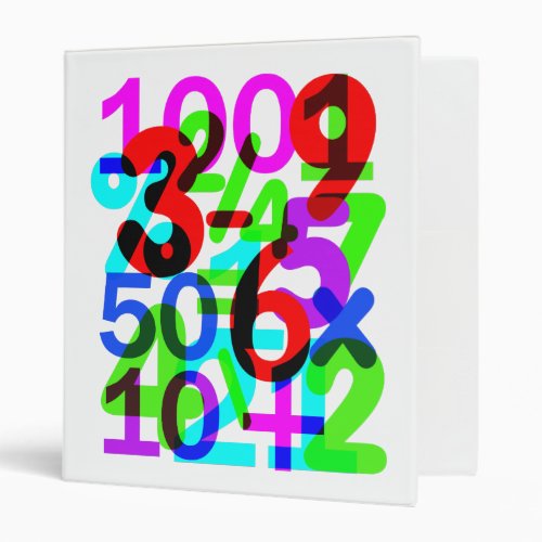 Do The Math Fun Colorful Numbers Typography Binder