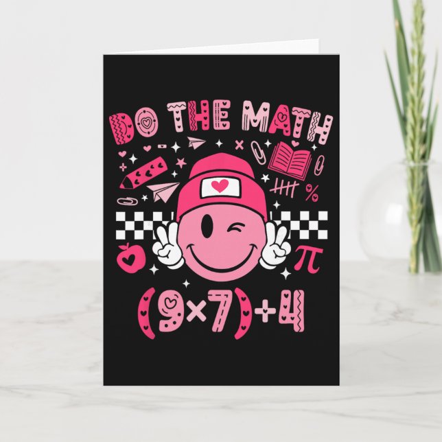 Do The Math Six Seven 76 Meme Valentine's Day Math Card (Front)