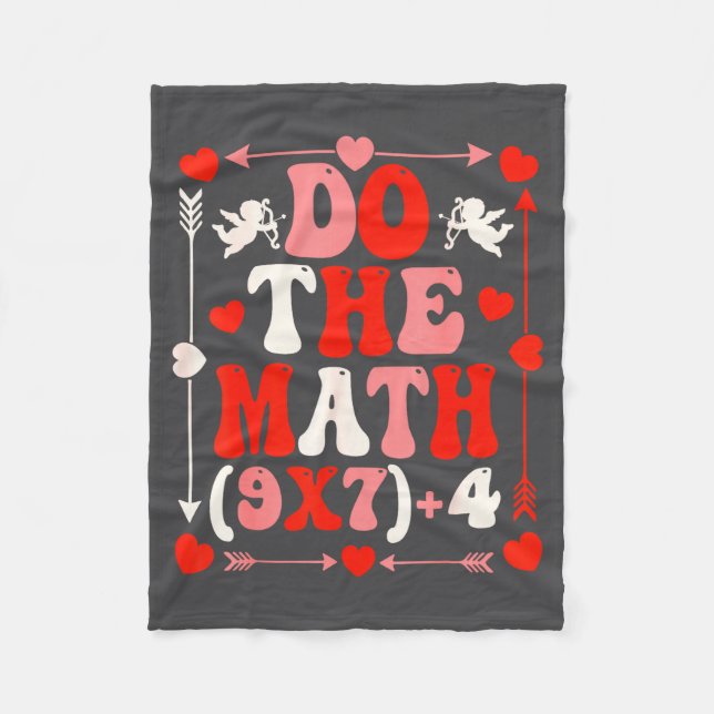 Do The Math Teacher 67 Meme Six Seven Valentine's  Fleece Blanket (Front)