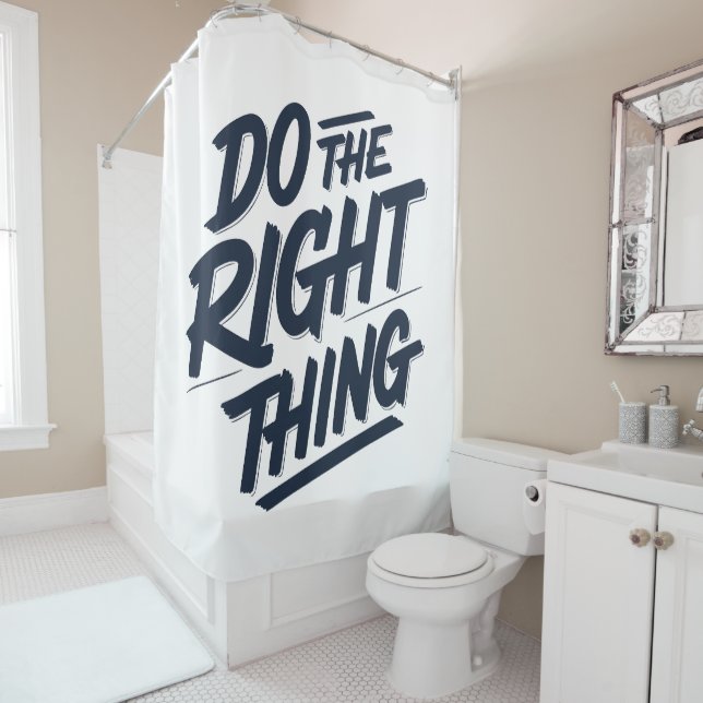 Do the right thing 1 shower curtain (In Situ)