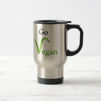 Do the Right Thing! Go Vegan Silver Travel Mug