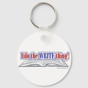Do The Write Thing Author Pride Statement Keychain