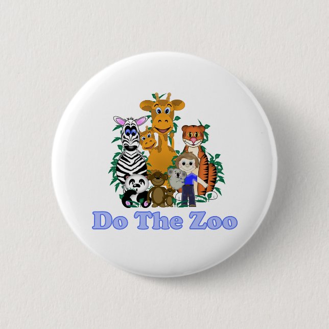 Do The Zoo Pinback Button (Front)