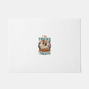 Do Tricks Treats Halloween Pug Witch Hat Pumpkins_ Doormat