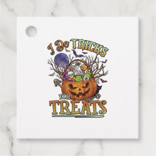 Do Tricks Treats Halloween Pumpkin Basket Candy Sk Favor Tags