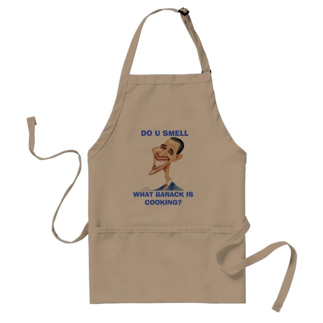 DO U SMELL, WHAT BARACK IS COOKING? ADULT APRON (Front)