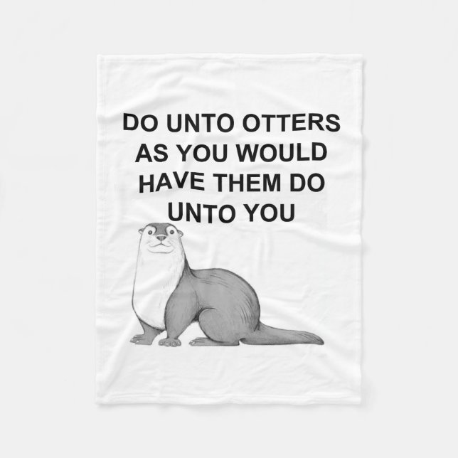 Do unto otters fleece blanket (Front)