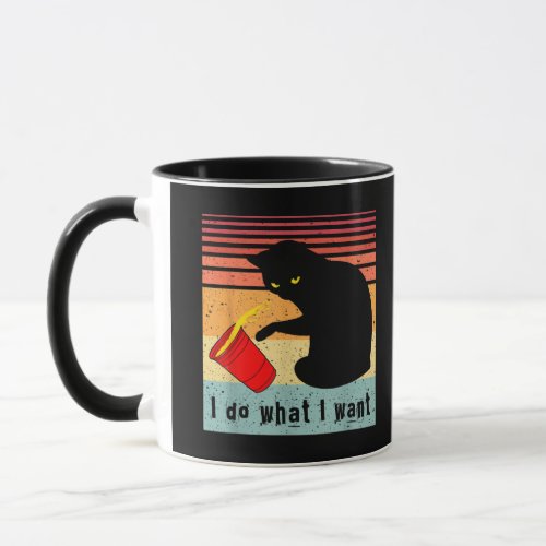 Do What I Want Black Cat  Mug