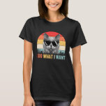 Do What I Want Vintage Black Cat  My Cat Sunglasse T-Shirt