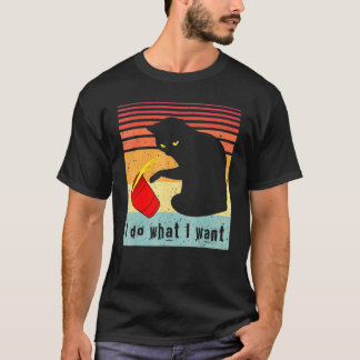 Do What I Want Vintage Black Cat T-Shirt
