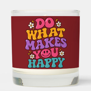 Do What Makes You Happy – Colorful Retro Positive Scented Candle