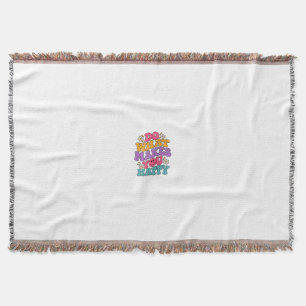 Do What Makes You Happy – Colorful Retro Positive Throw Blanket