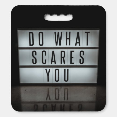 Do What Scares You take risks Seat Cushion