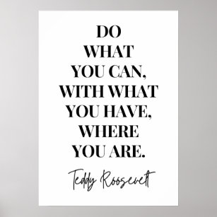 Do what you can, with what you've got poster