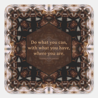 Do What You Can WoW Customizable Quote Square Sticker