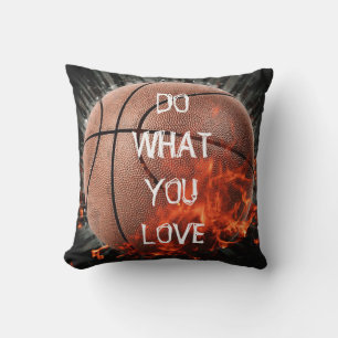 Do What You Love - Basketball Throw Pillow
