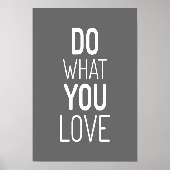 Do what you love quote poster (Front)