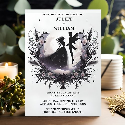 Do Witch Magical Dream Mystical Stars Moon Wedding Invitation