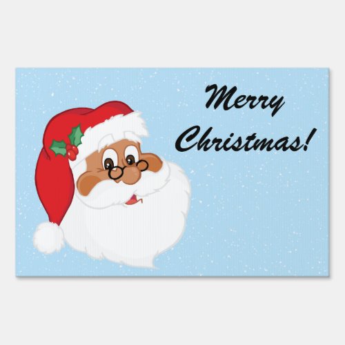 Do You Believe in Black Santa Claus Yard Sign