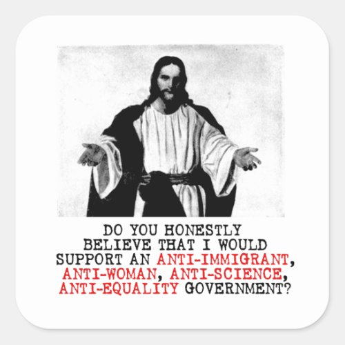 Do you believe Jesus would be a conservative Square Sticker