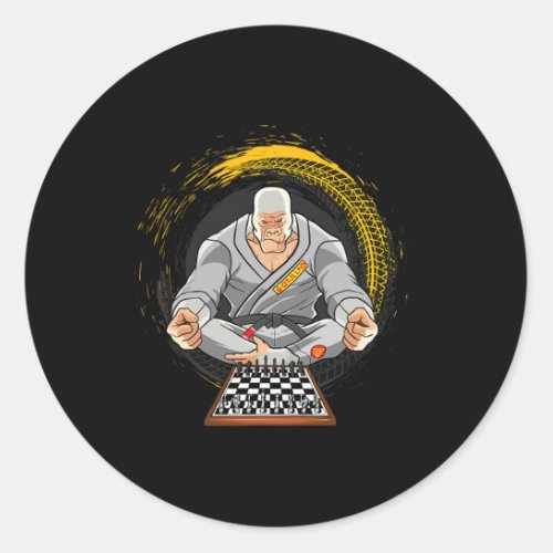 Do You Dare To Play Chess With Master White Gorill Classic Round Sticker