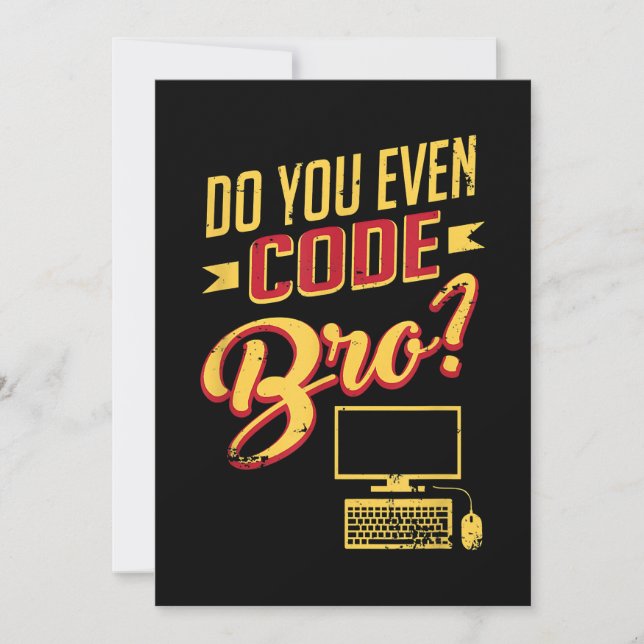 Do You Even Code Bro Funny Software Engineer Holiday Card (Front)