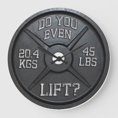 Do You Even Lift _ Barbell Plate Wall Clock