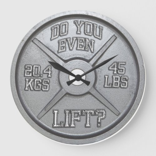 Do You Even Lift _ Barbell Plate Wall Clock