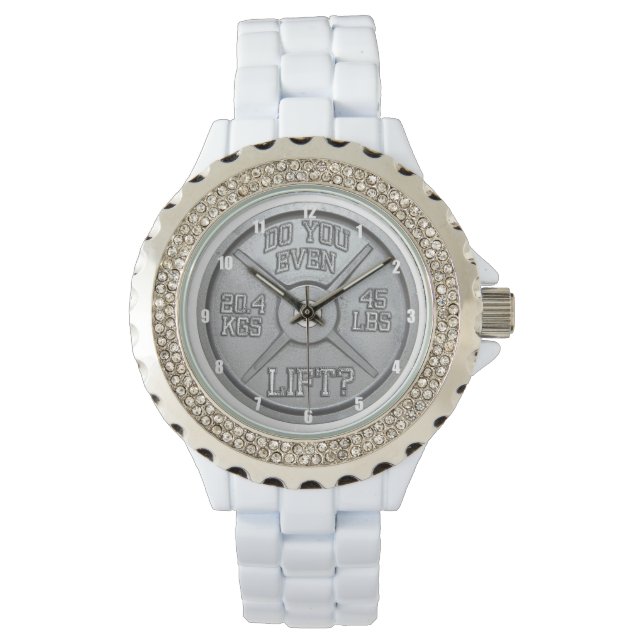 Do You Even Lift - Barbell Plate Wrist Watch (Front)