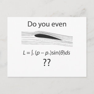 Do you even lift?  Physics humor Postcard