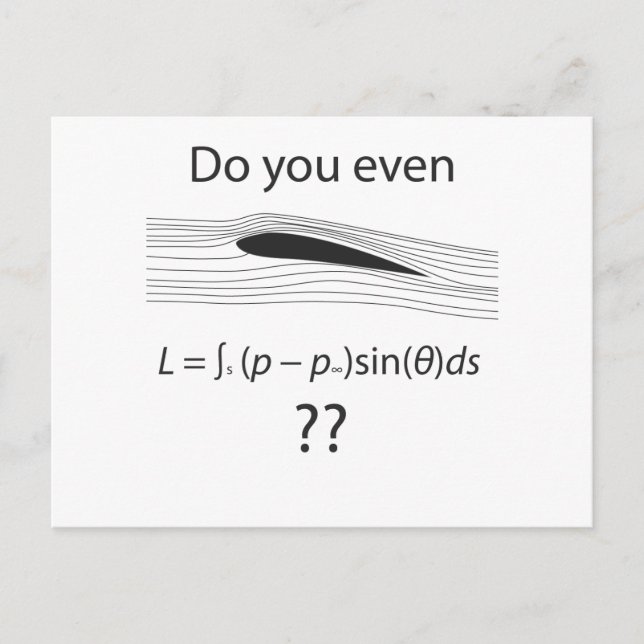 Do you even lift?  Physics humor Postcard (Front)