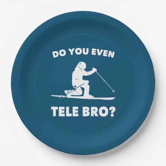 Do You Even Tele Bro? Paper Plates (Front)